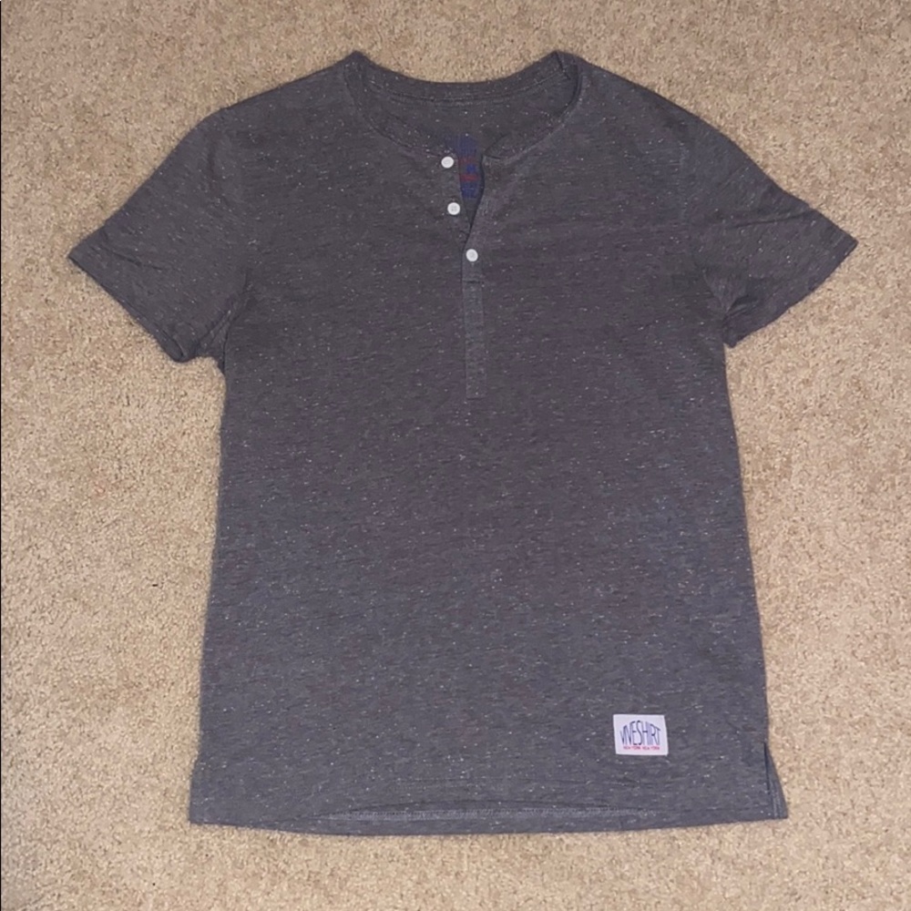 Gray three button cut men’s T-shirt